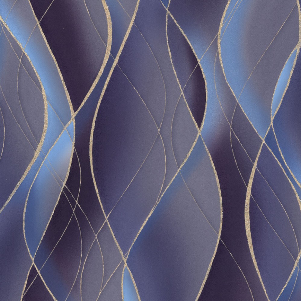 Обои геометрия на синем фоне Euro Decor виниловые Pulse  арт.9130-20